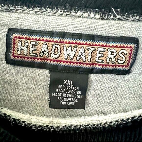 Vtg 90s Headwaters Alaska Drop Shoulder Oversized Eye of the Eagle sweatshirt 2X - Picture 9 of 9